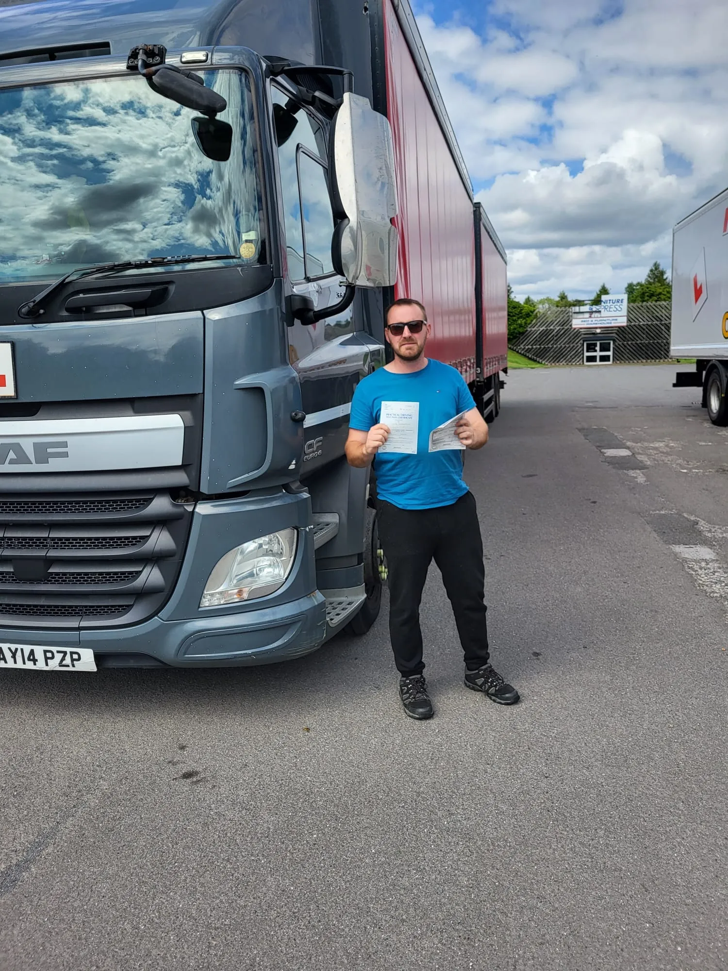 Passed Driver next to Lorry